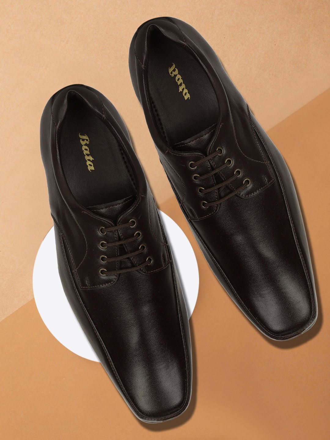 Bata Men Square Toe Formal Derbys