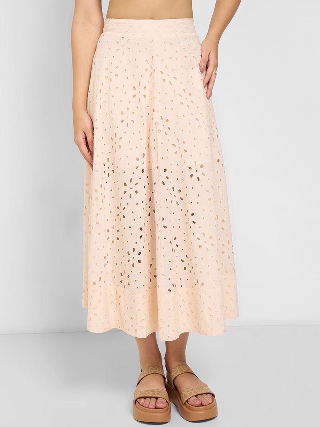 Honey by Pantaloons Cotton Flared Maxi Skirt
