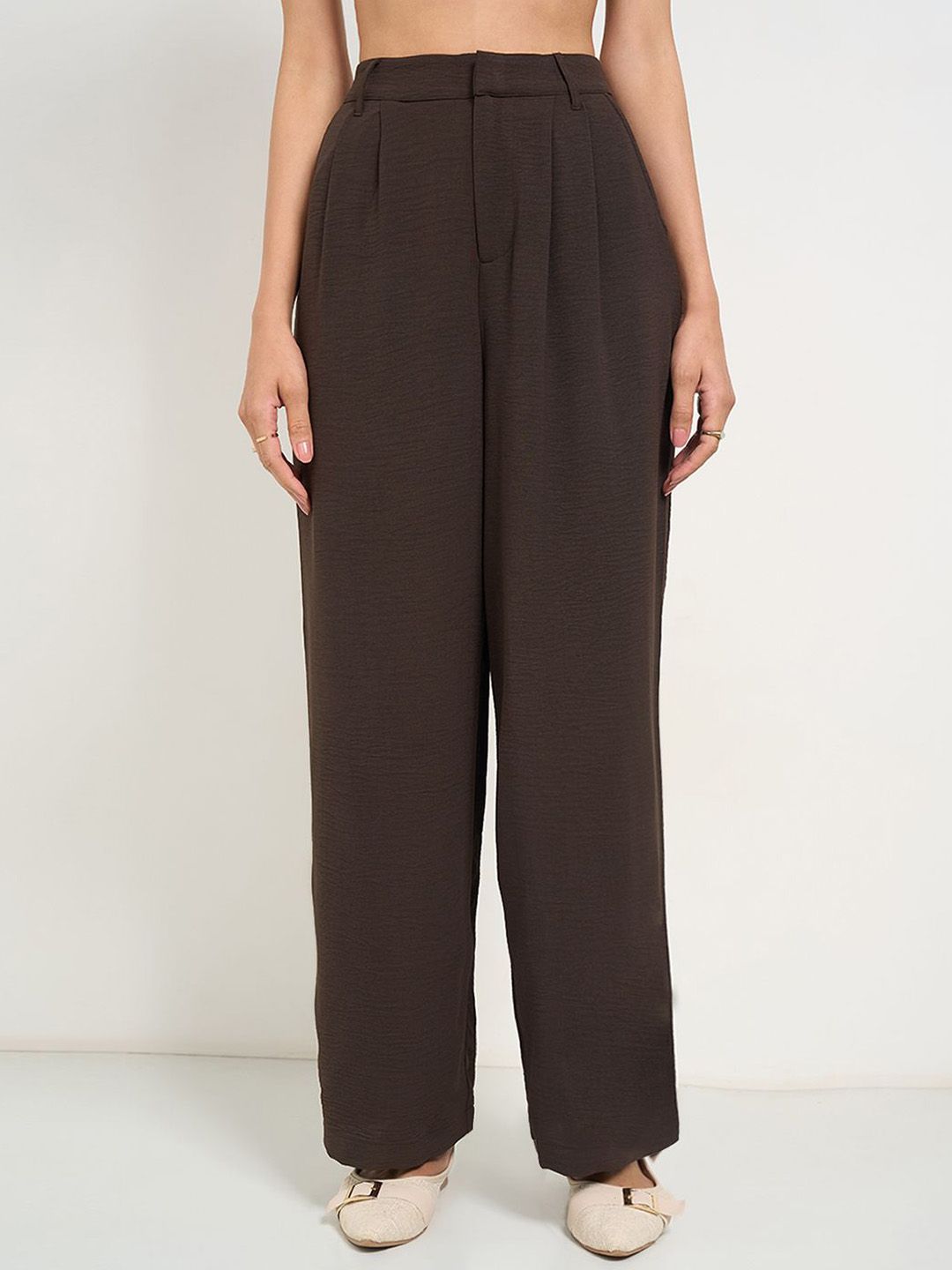 Annabelle by Pantaloons Women Loose Fit High-Rise Trousers