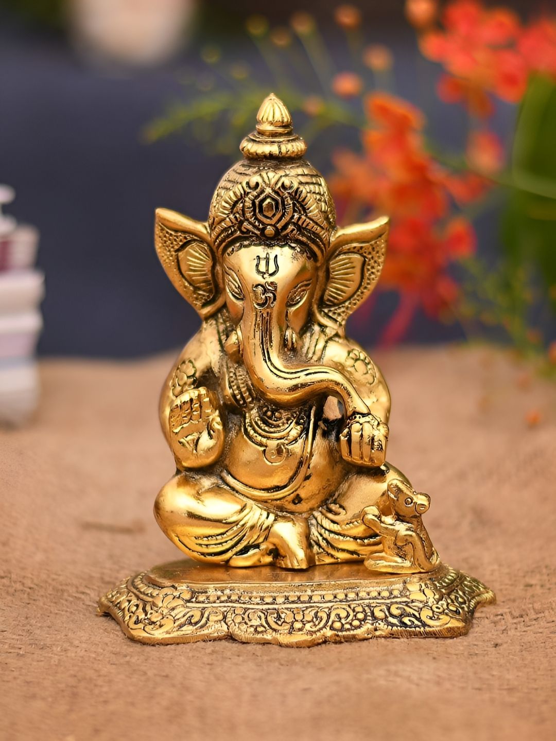 Aura Gold-Toned Religious Idol Showpiece