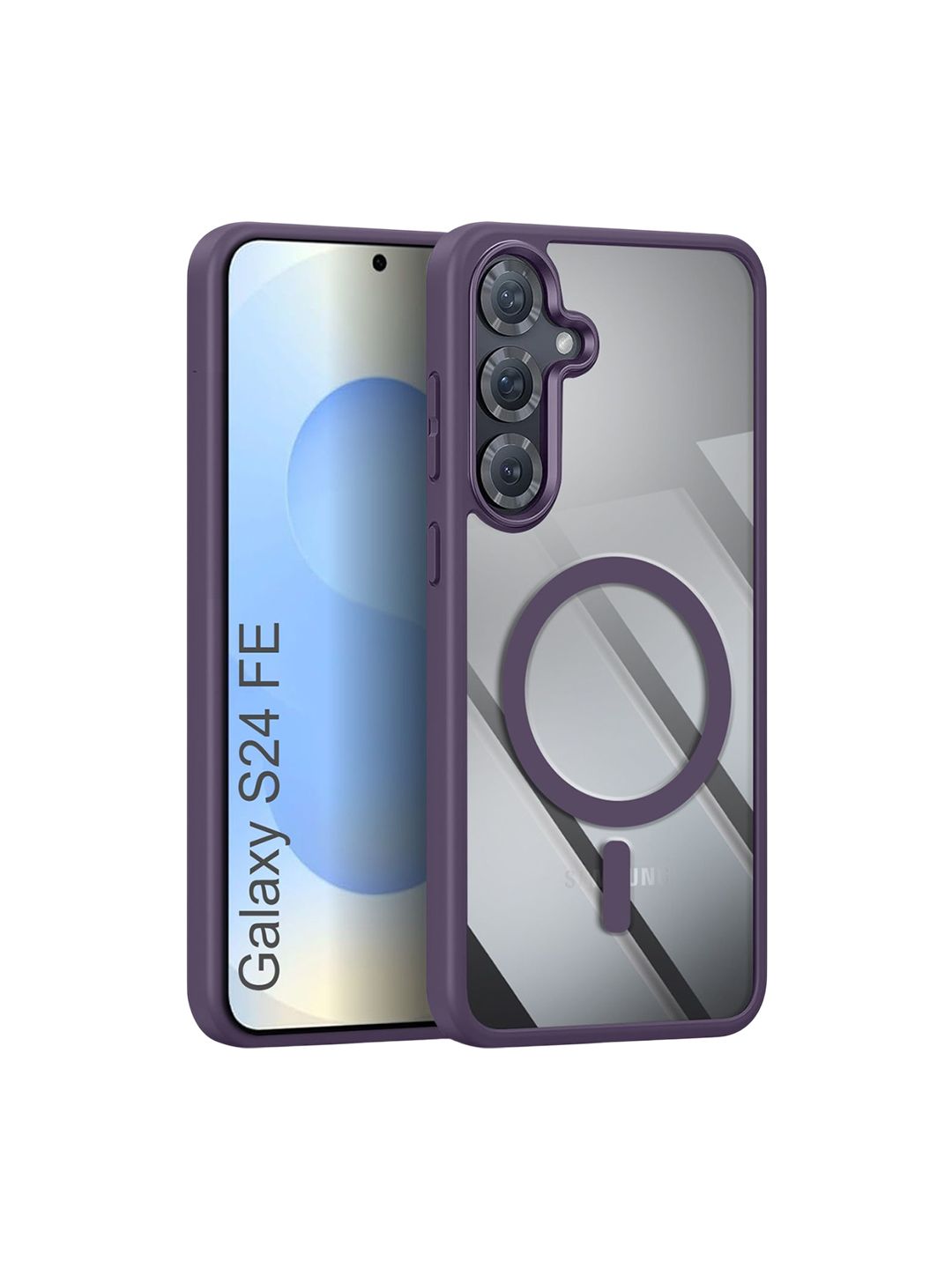 Luxury Kase Transparent Samsung Galaxy S24 FE 5G Impact Resistant Back Case