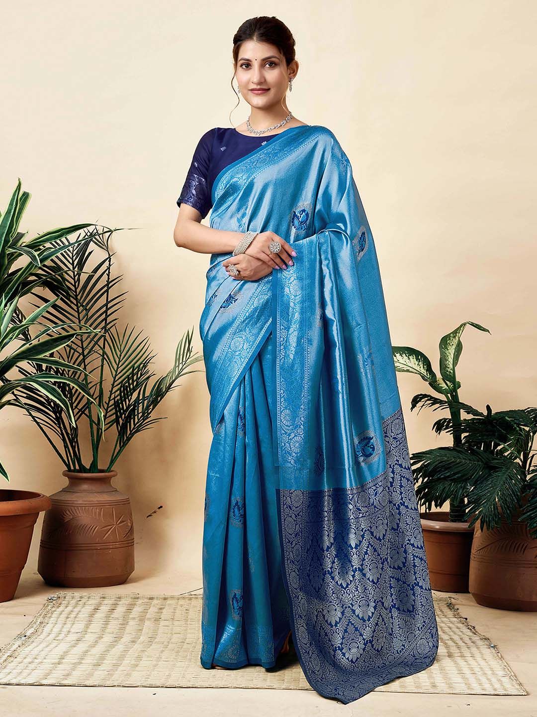 KALINI Ombre Zari Silk Blend Celebrity Saree