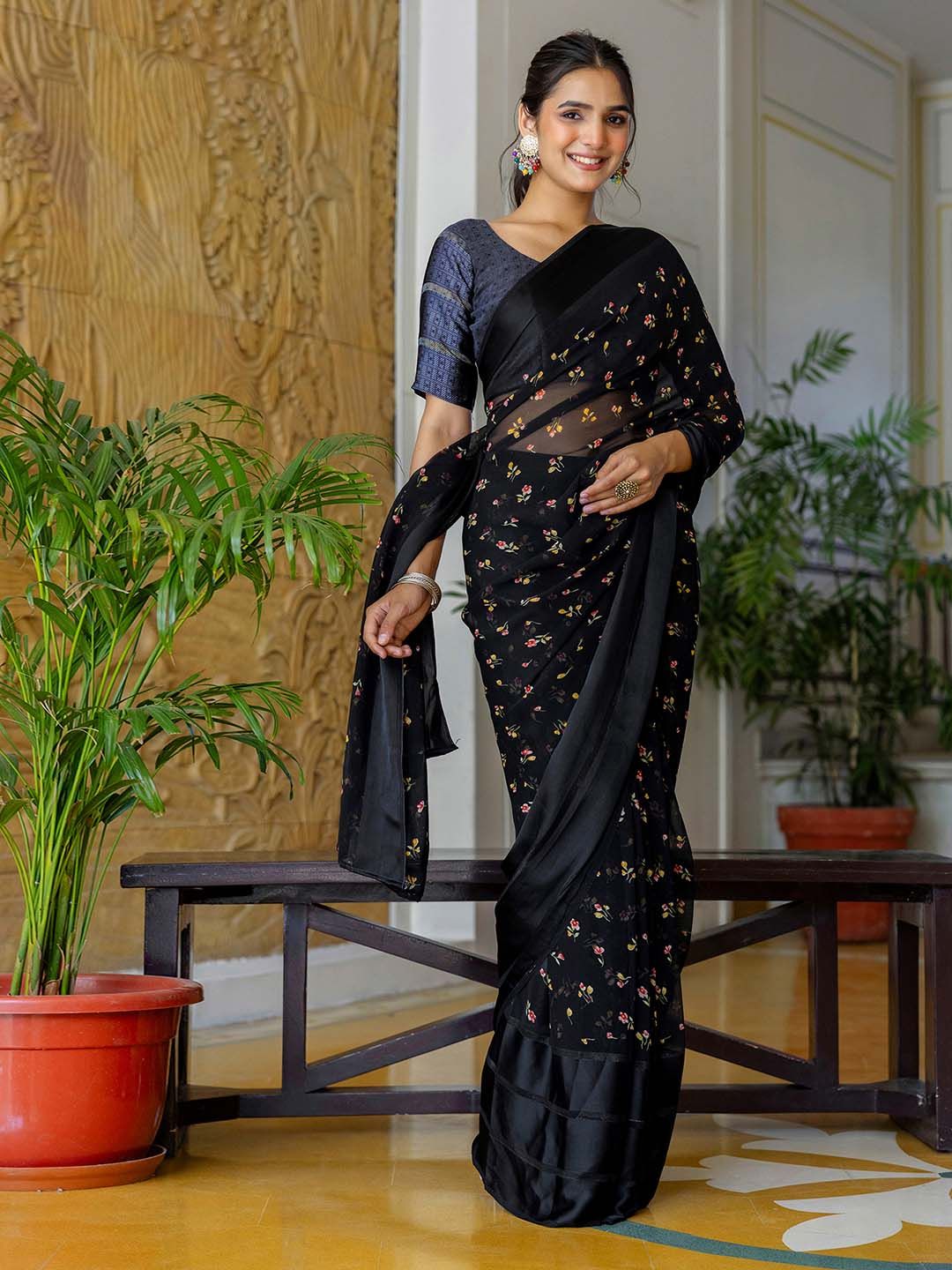 Mitera Floral Ready to Wear Saree
