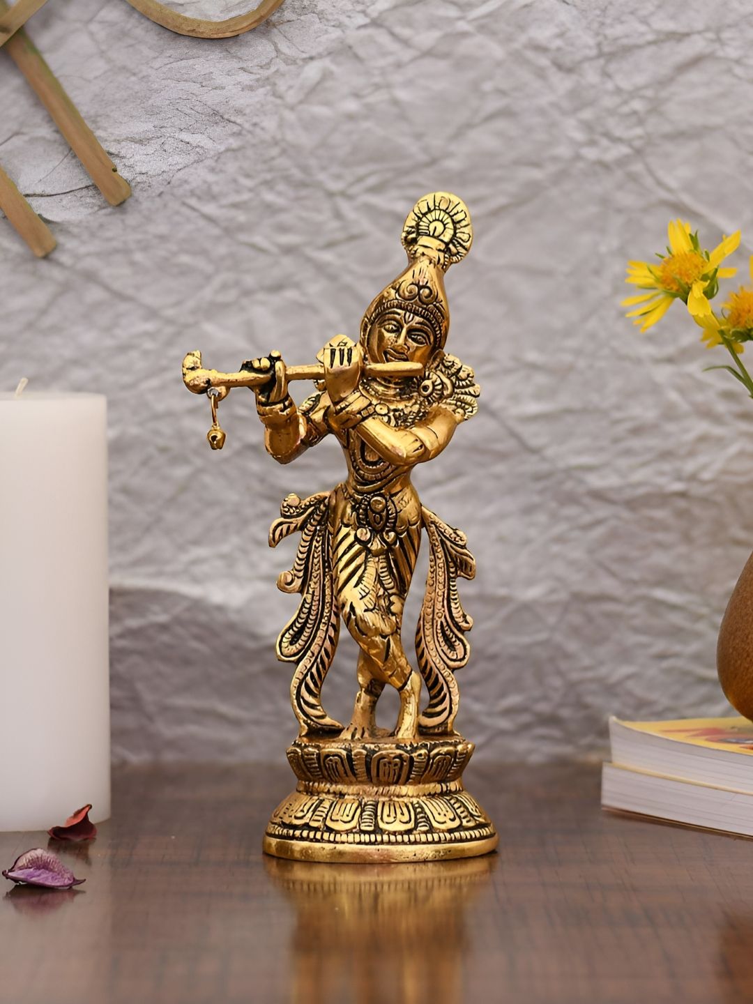 Aura Gold-Toned Religious Idol Showpiece