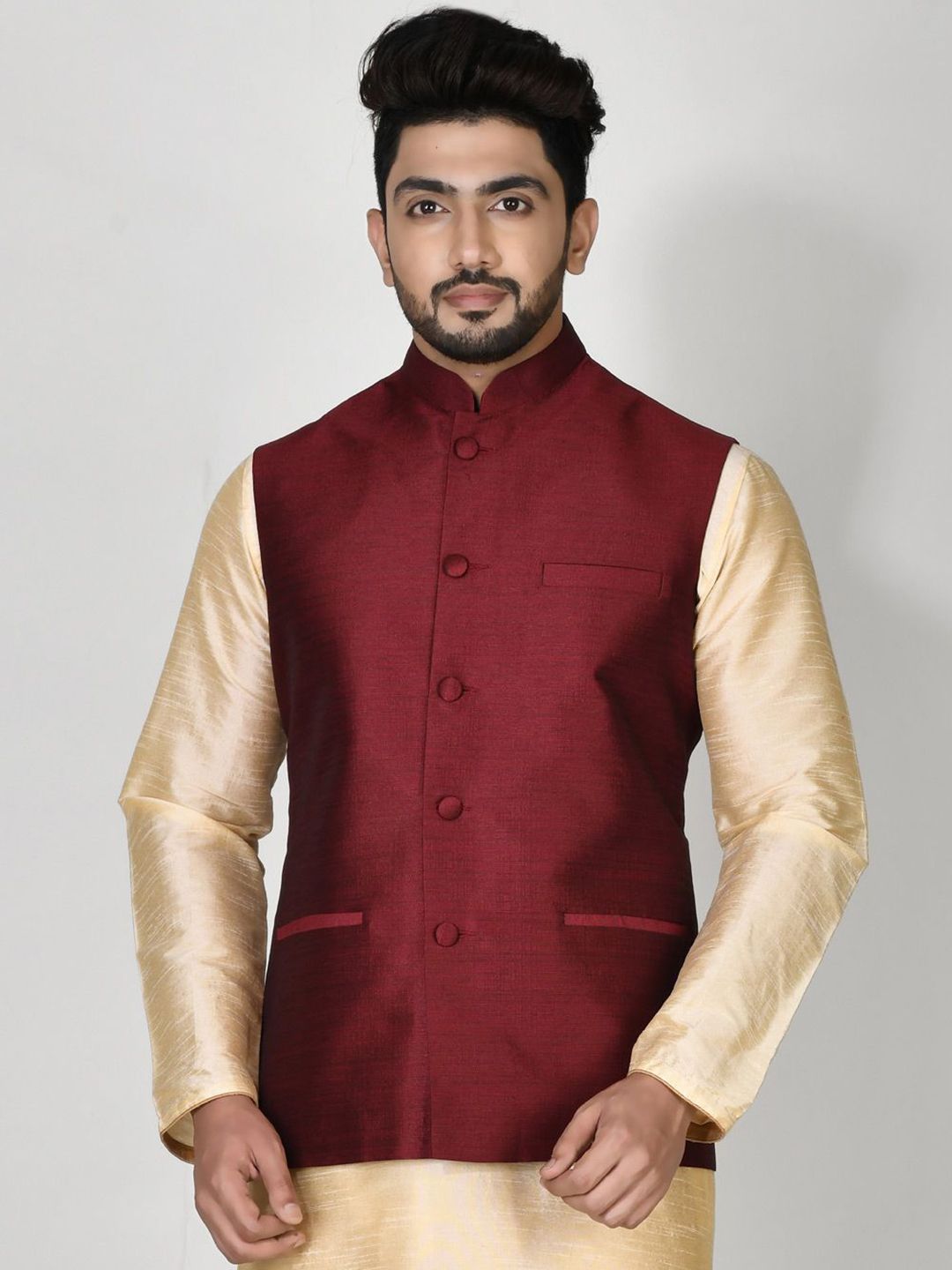 RANAK Woven Nehru Jacket