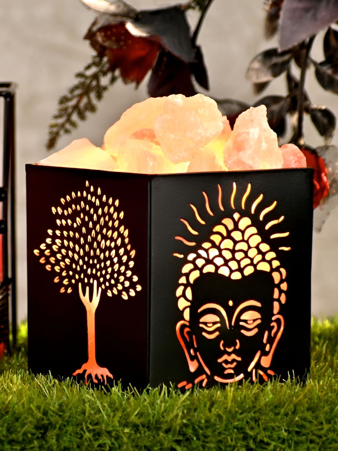 GLOBAL AROMA Warm Yellow Metal Square Solid High Quality Electrical Table Lamps