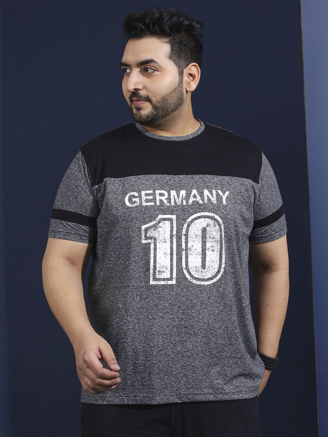 bigbanana Plus Size Varsity Printed Short Sleeves Anti Odour T-shirt