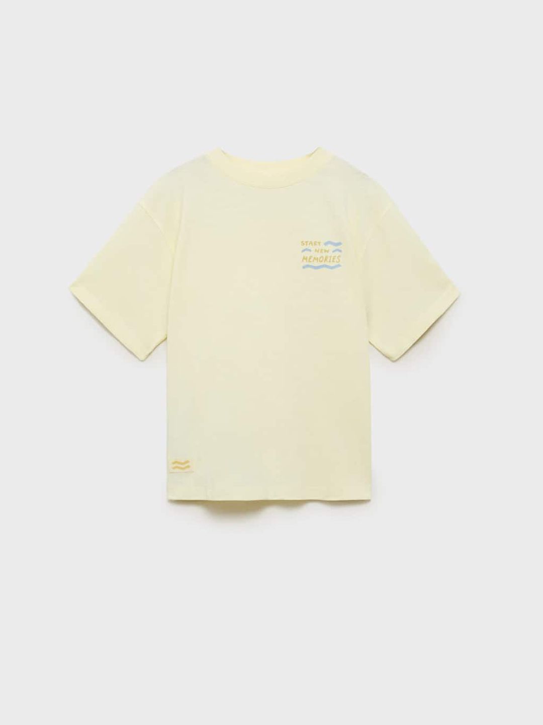 Mango Kids Boys Graphic Printed Drop-Shoulder Sleeves Pure Cotton T-shirt
