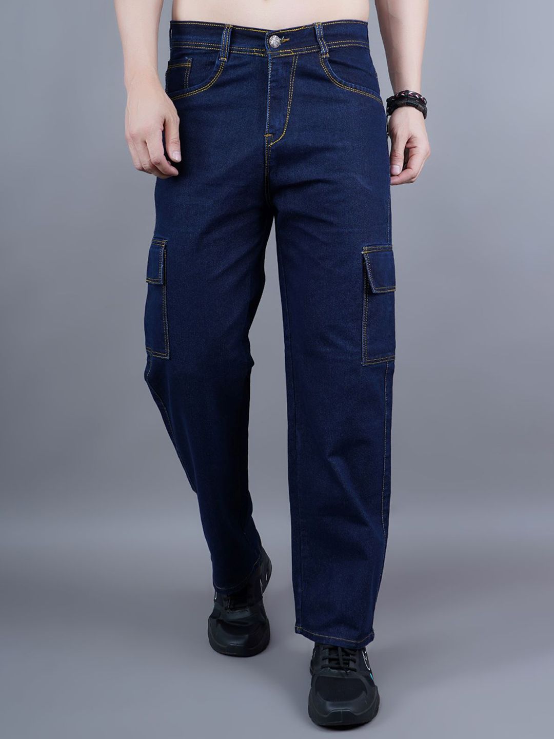 SZN Men Classic Regular Fit Mid Rise Stretchable Jeans