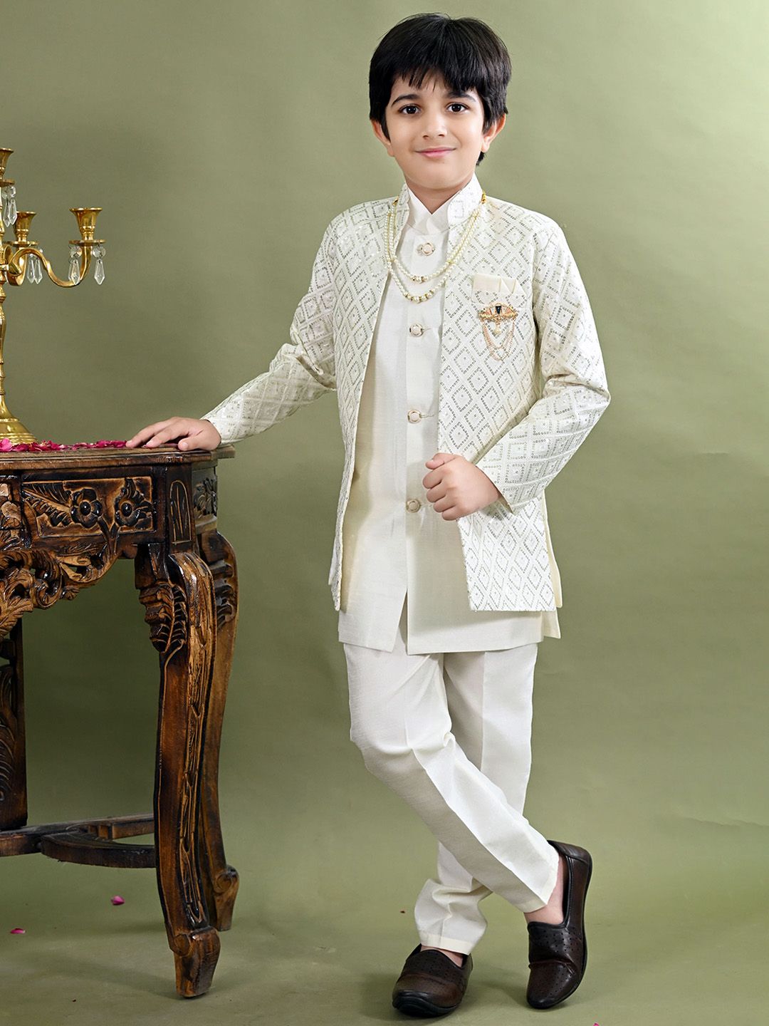 BT DEZINES Embroidered Sequined Sherwani Set