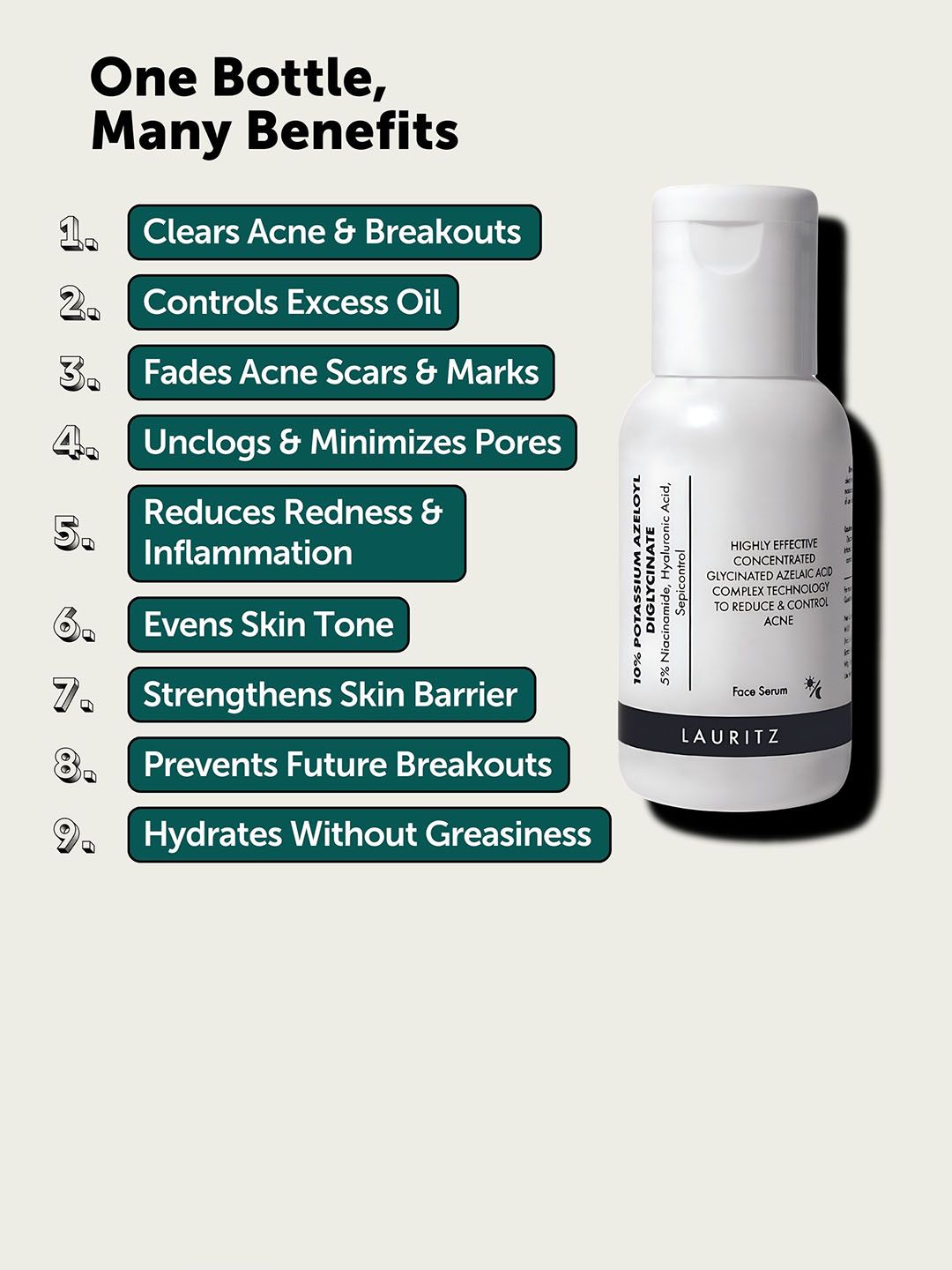 Buy LAURITZ 10% Potassium Azeloyl Diglycinate Acne Control Serum
