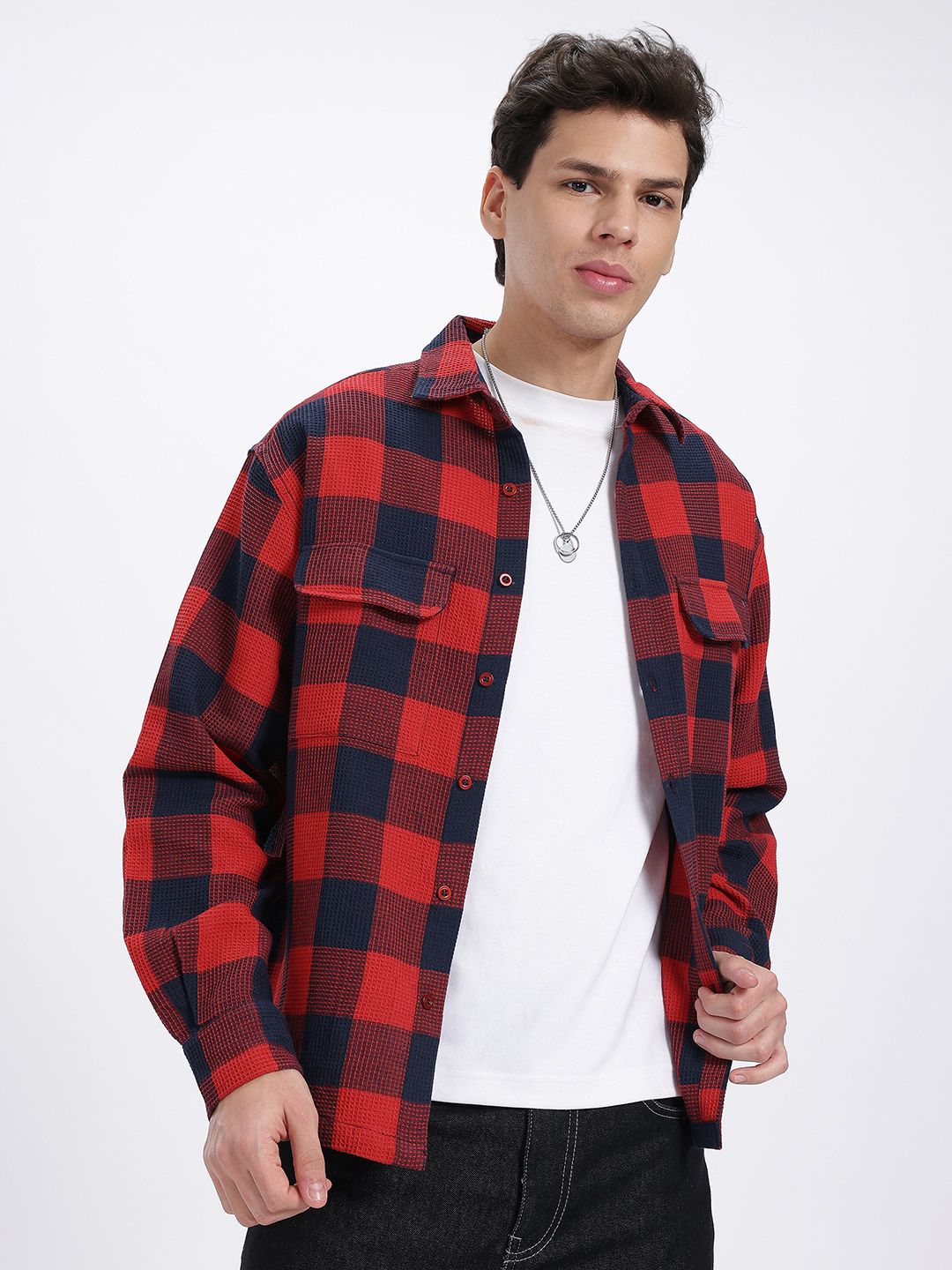 Buy glitchez Check Oversized Shirt - Shirts for Men 31361237 | Myntra