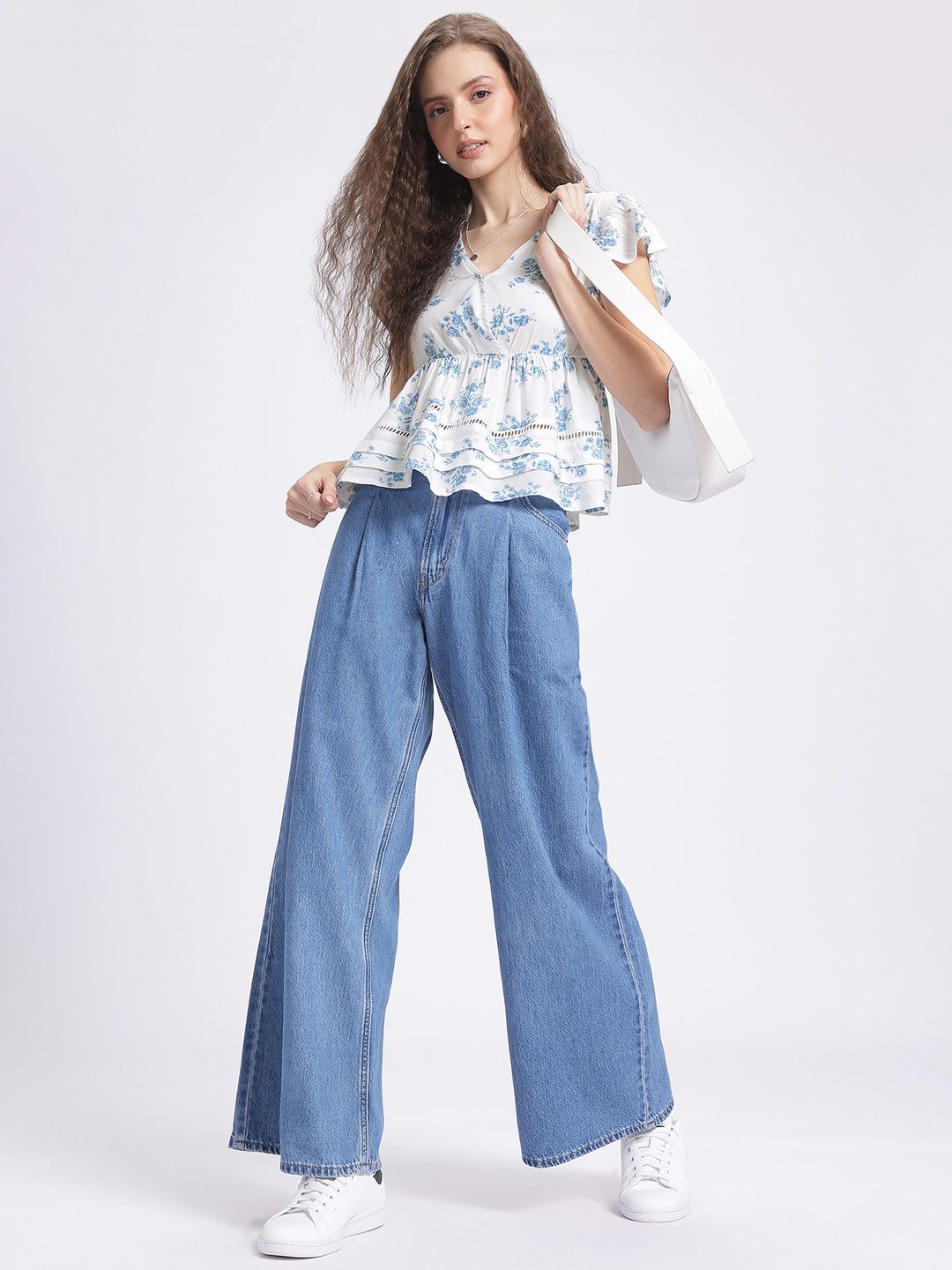 Buy glitchez Lace Cinched Waist Breezy Top - Tops for Women
