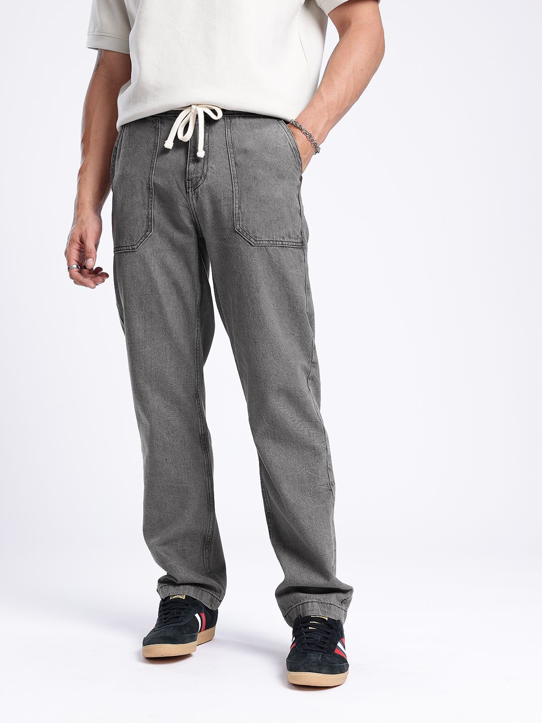 glitchez Men Light Fade Straight Jeans