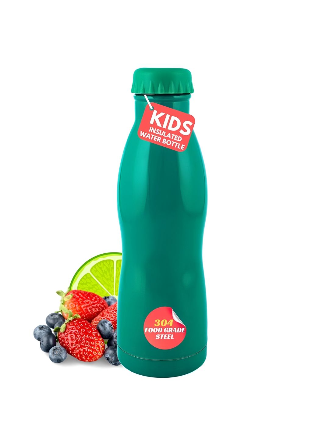 Frabble8 Green Stainless Steel Double Wall Vacuum Flask - 500ml