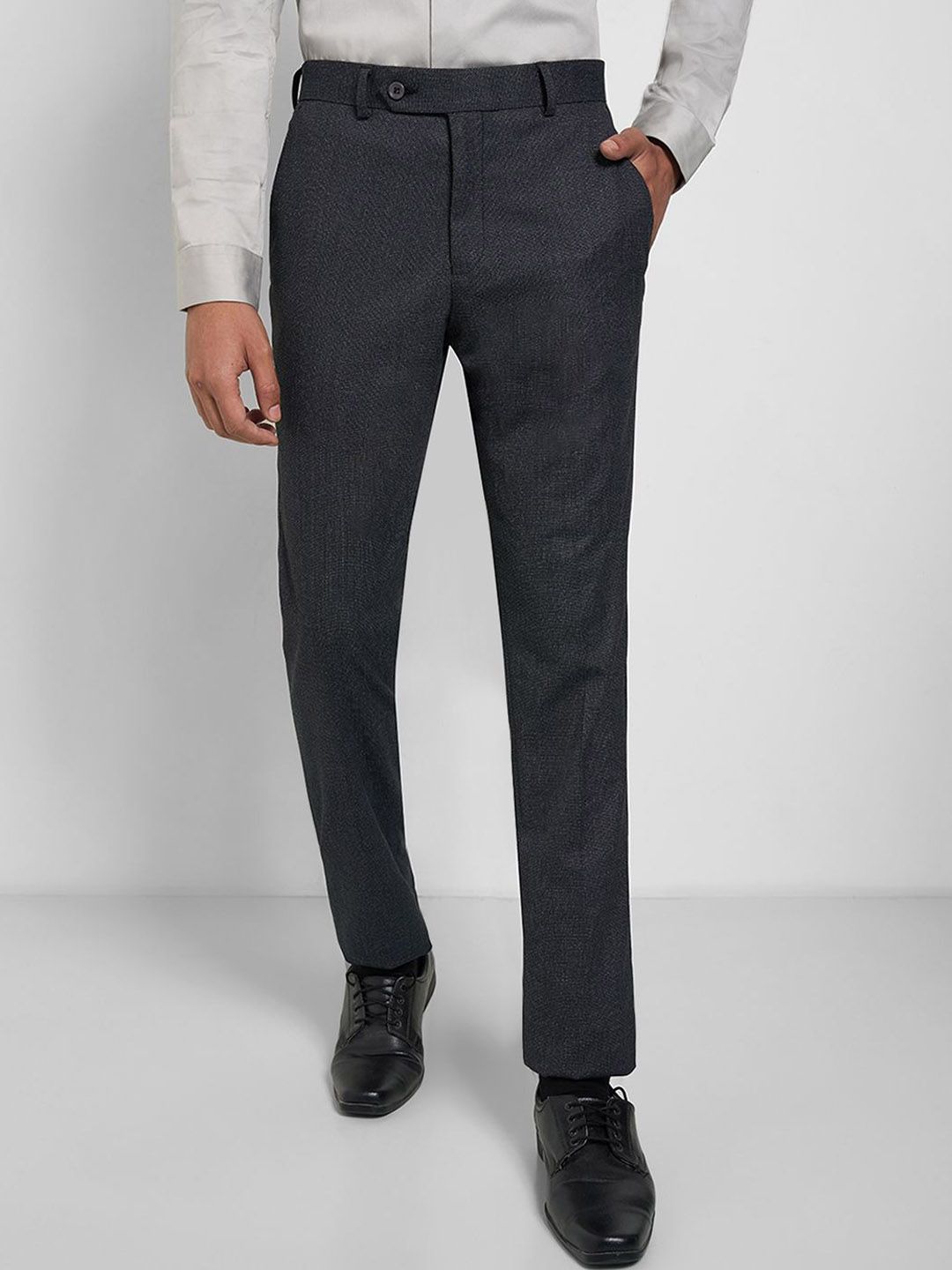 Peregrine by Pantaloons Men Slim Fit Mid-Rise Formal Trouser