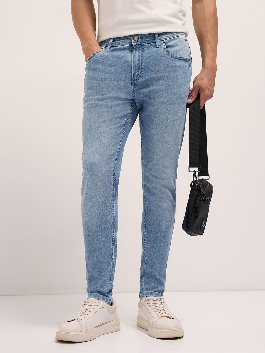 THE BEAR HOUSE Men Cotton Washed Skinny Fit Jean Stretchable Jeans