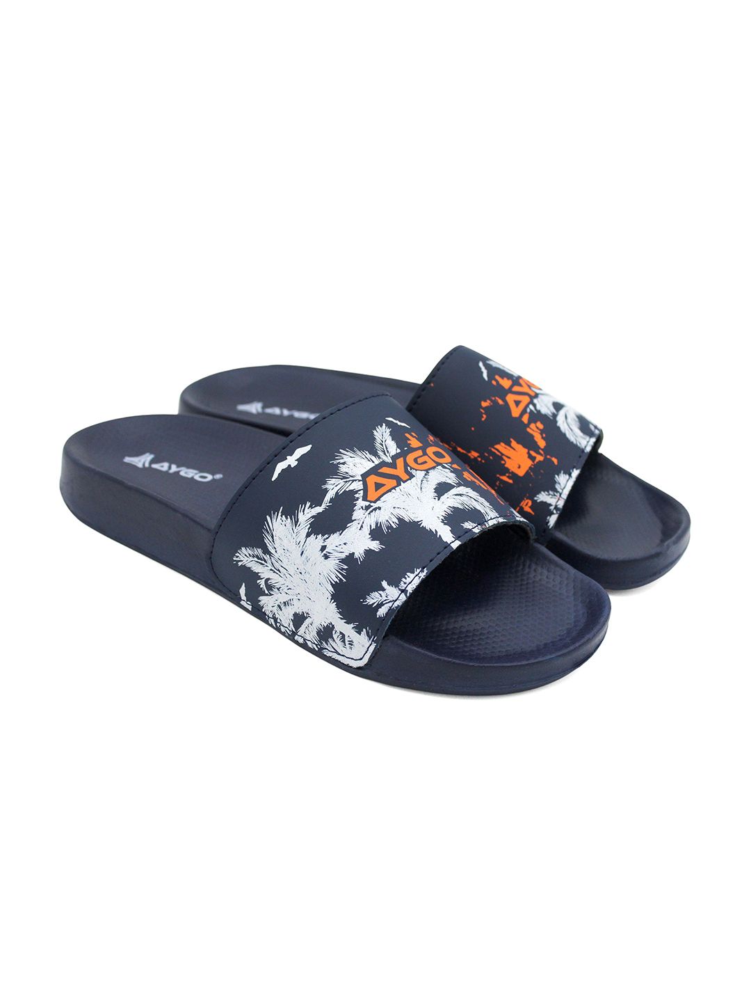 AYGO Men Printed Sliders
