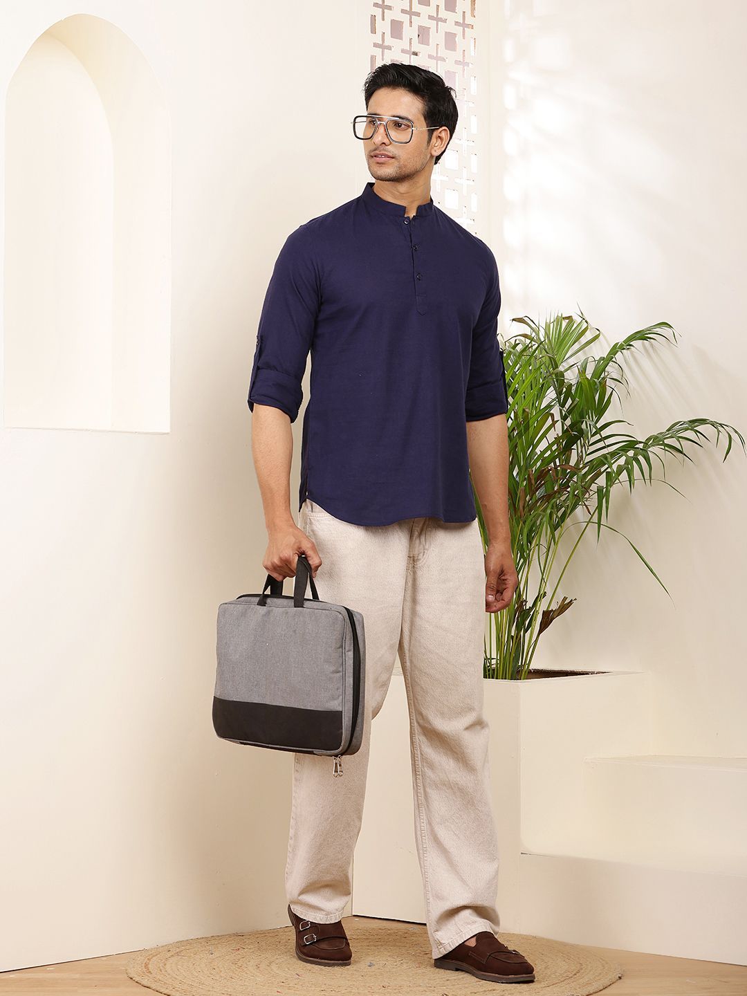 MULTI SHADES Men Mandarin Collar Kurta