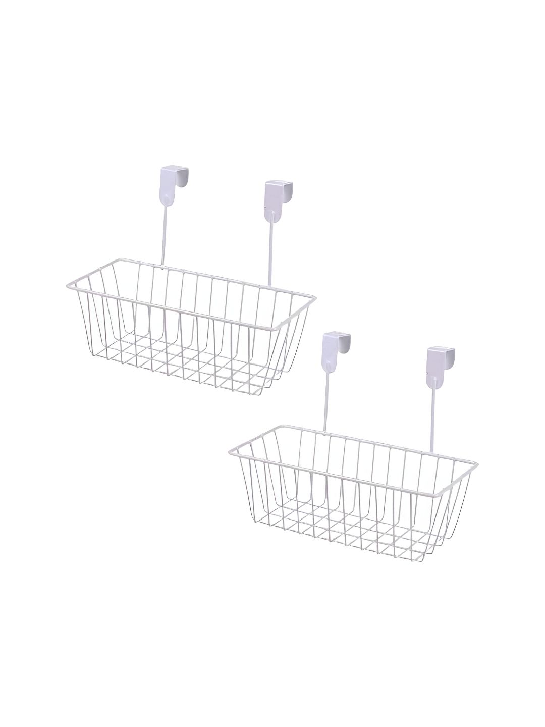 Go Hooked Pack of 2 Over Door Hanging Cabinet Storage Basket
