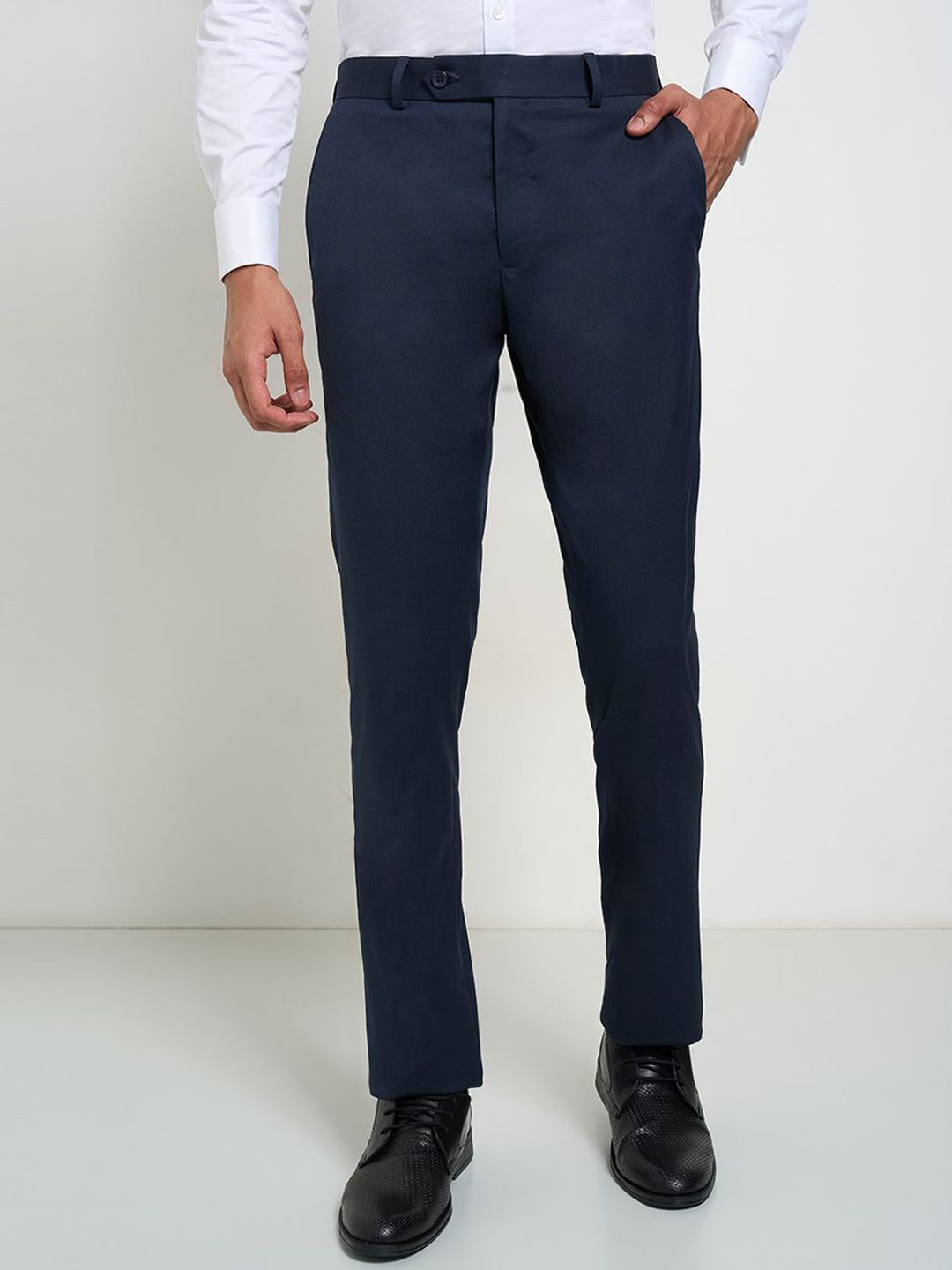 Peregrine by Pantaloons Men Slim Fit Formal Trousers