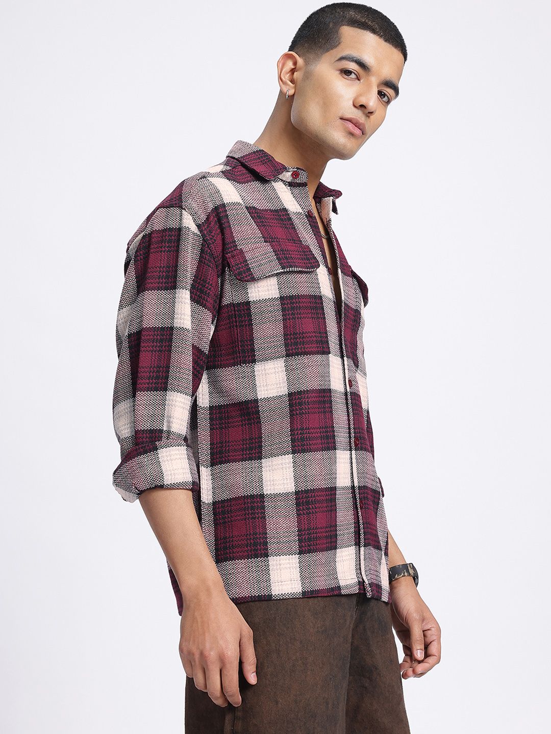 Buy glitchez Check Oversized Shirt - Shirts for Men 31361237 | Myntra