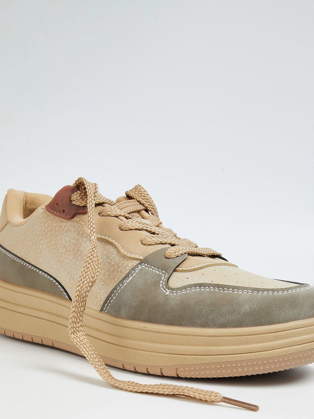 Buy max Men Colourblocked PU Sneakers - Casual Shoes for Men