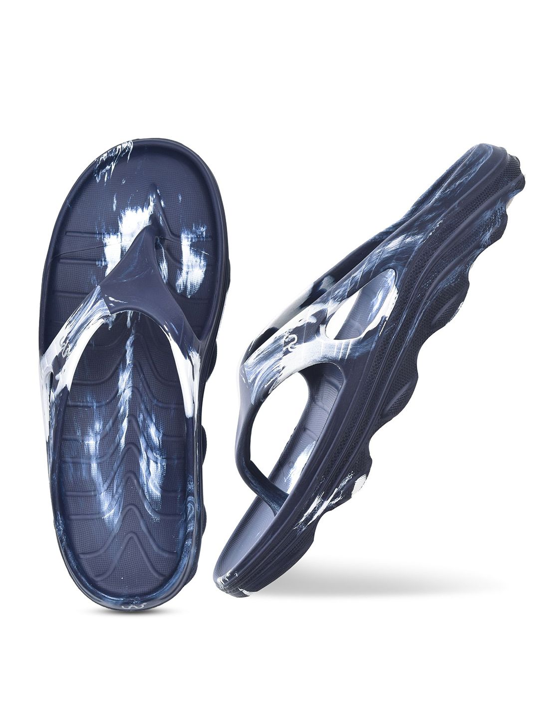 Doubleu Men Printed Thong Flip-Flops