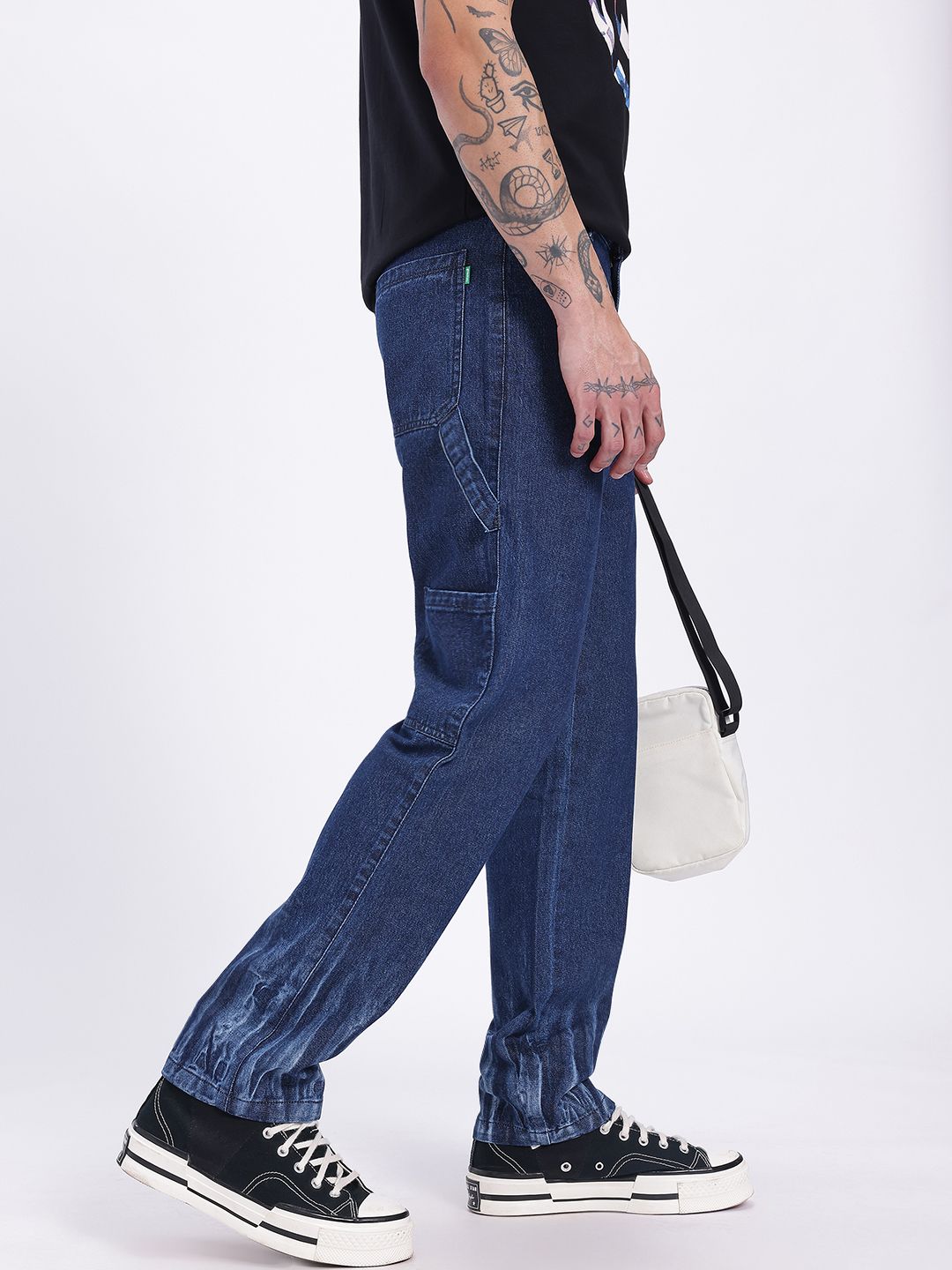 glitchez Men Crinkle Regular Fit Jeans