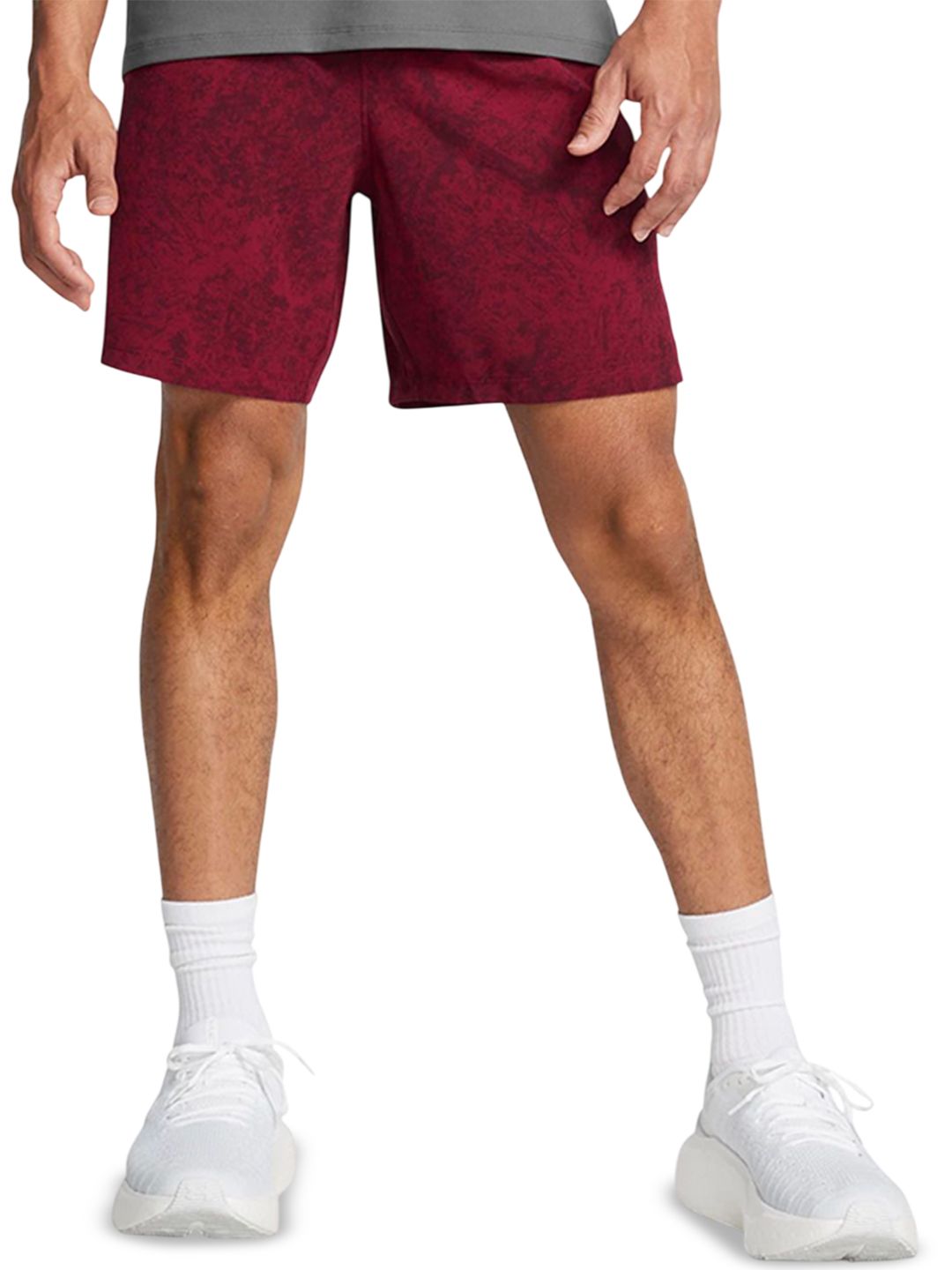UNDER ARMOUR Launch Elite Men Printed Mid-Rise Slim-Fit Sports Shorts