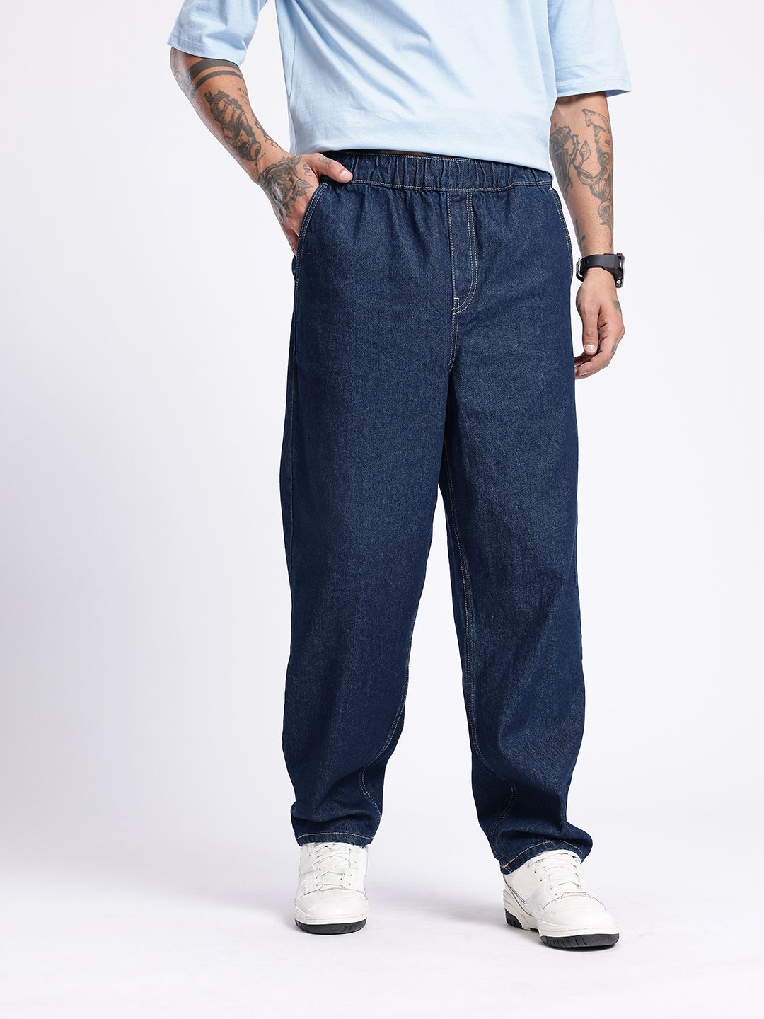 glitchez Men Cotton Skater Fit Jeans
