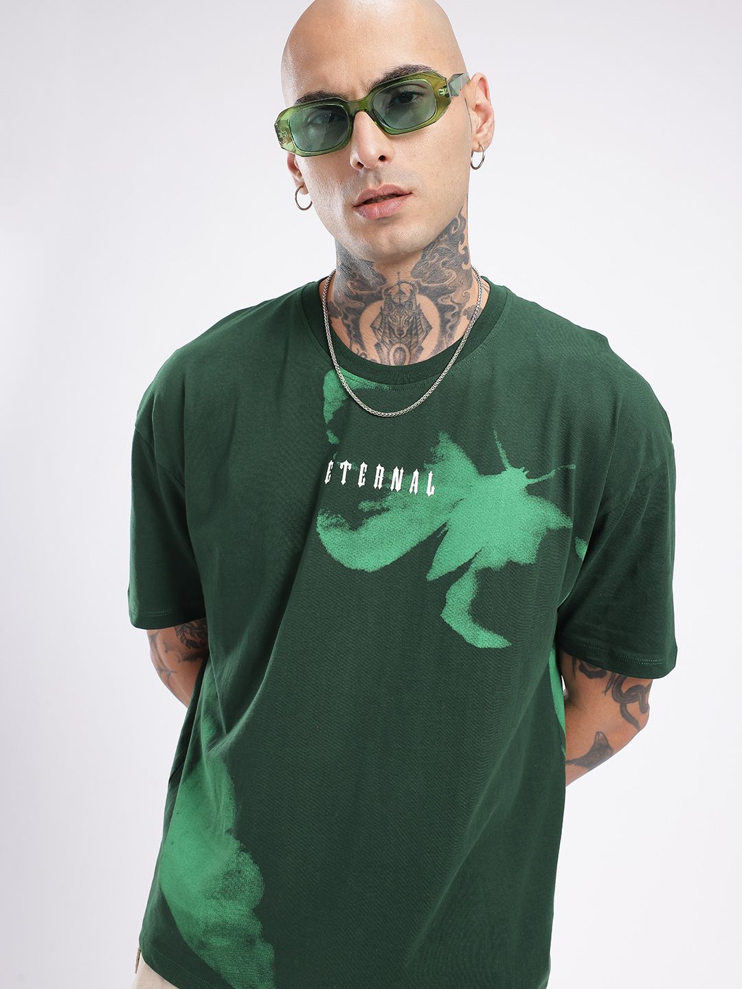 glitchez Graphic Printed Relaxed Fit T-shirt