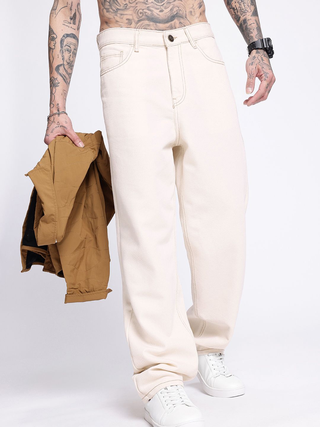 glitchez Men Baggy Baggy Fit Jeans