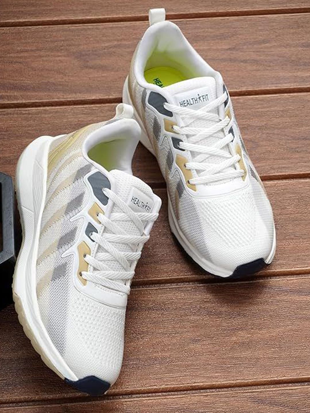 HEALTH FIT Men Mesh Lace-Ups Running Non-Marking Shoes
