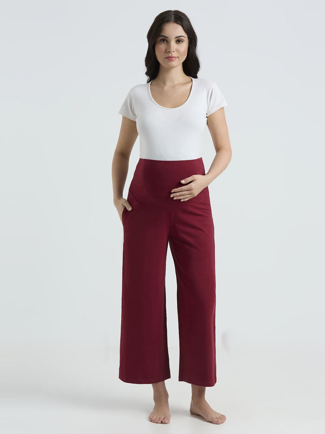 Evamomies Women Knitted Maternity Palazzos