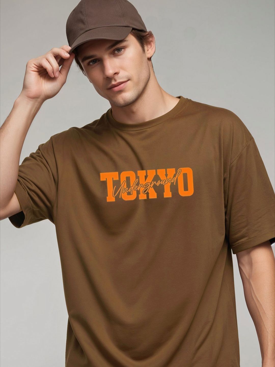 SMARTEES Oversized Typography Printed Cotton T-Shirt