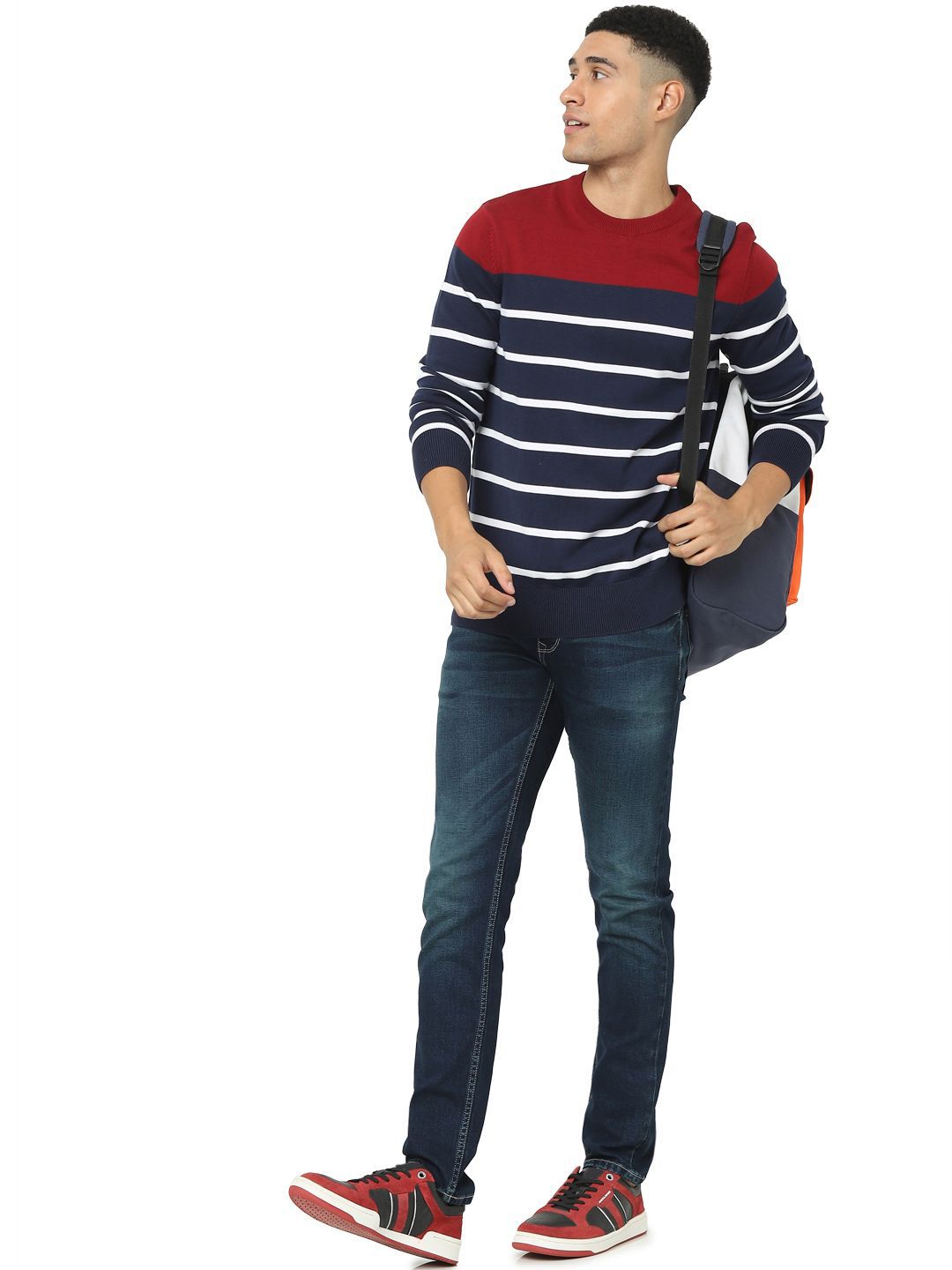 Celio Men Striped Pullover