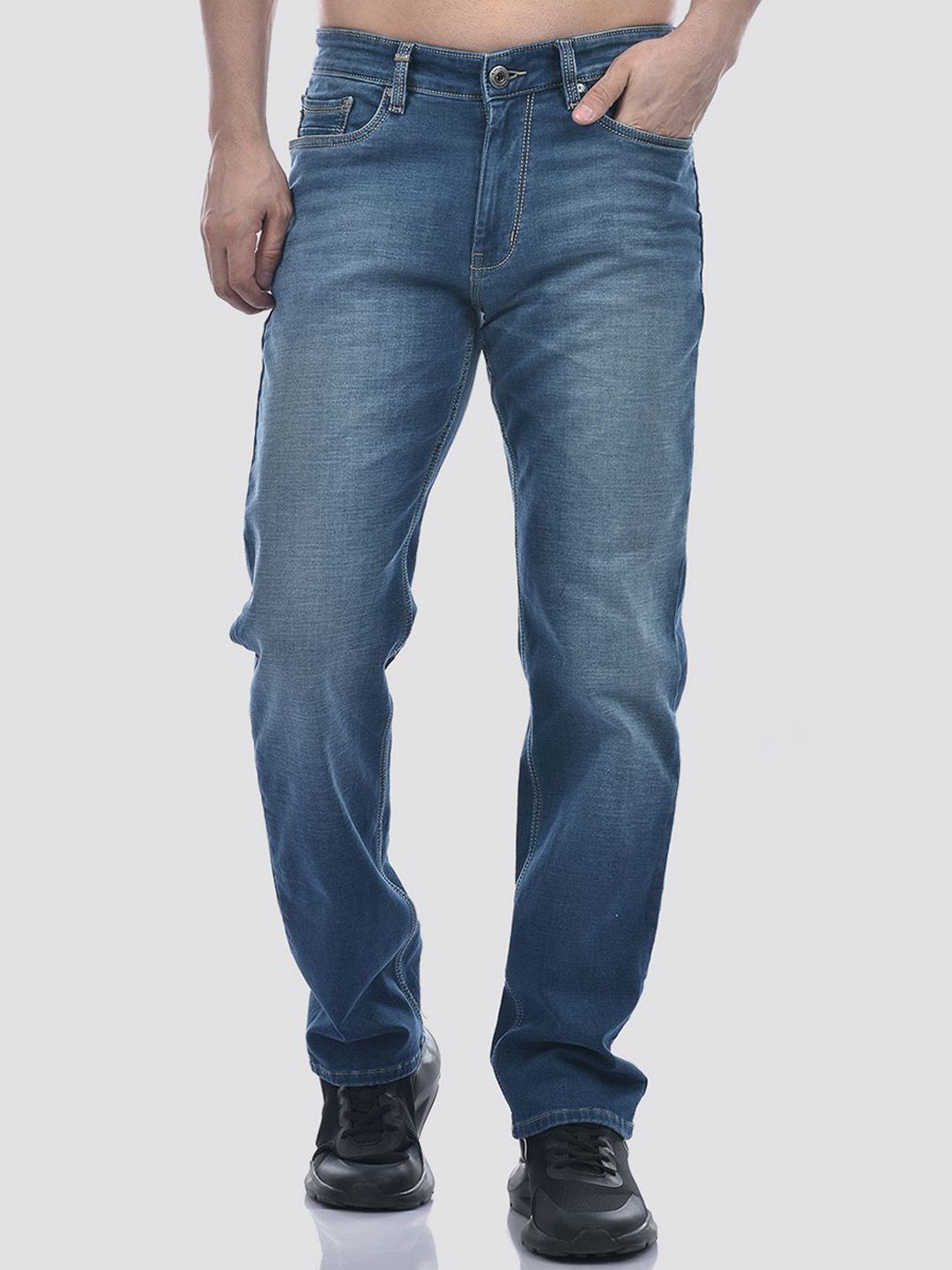 Numero Uno Men Regular Fit Mid-Rise Light Fade Stretchable Jeans