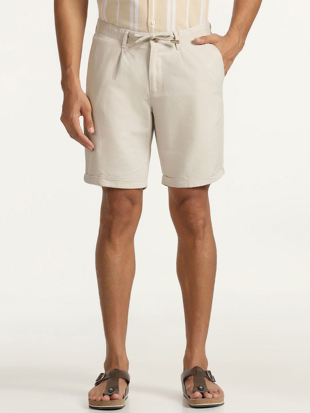 Blackberrys Men Slim Fit Mid-Rise Cotton Chino Shorts