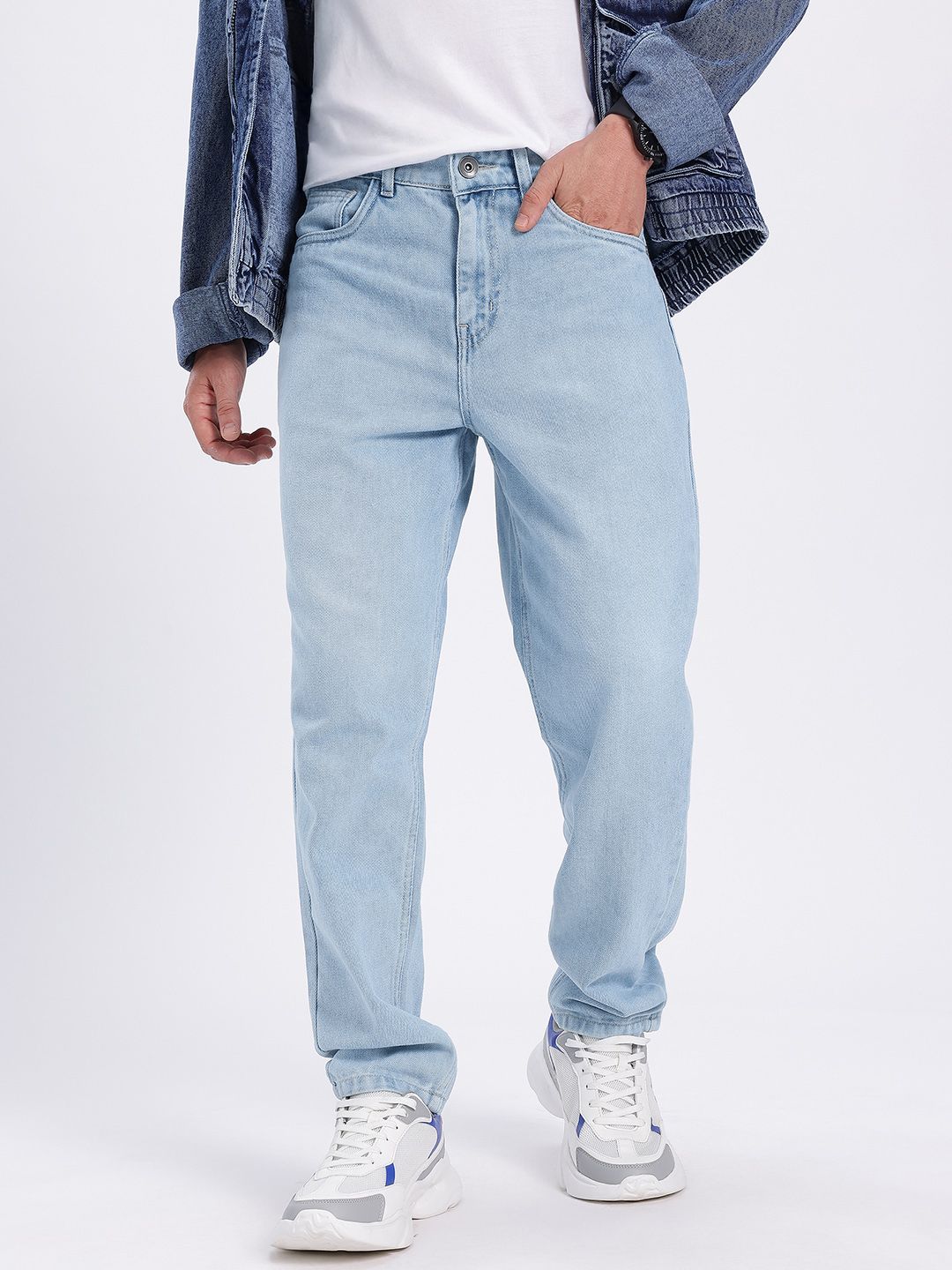 glitchez Men Carrot Fit Jeans