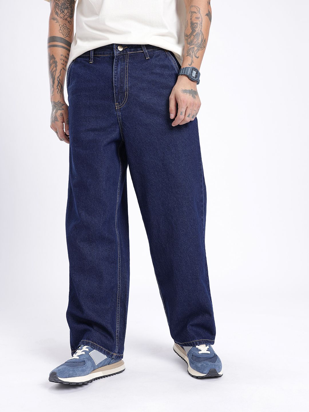 glitchez Men Pure Cotton Baggy Fit Jeans Offers & Cashback