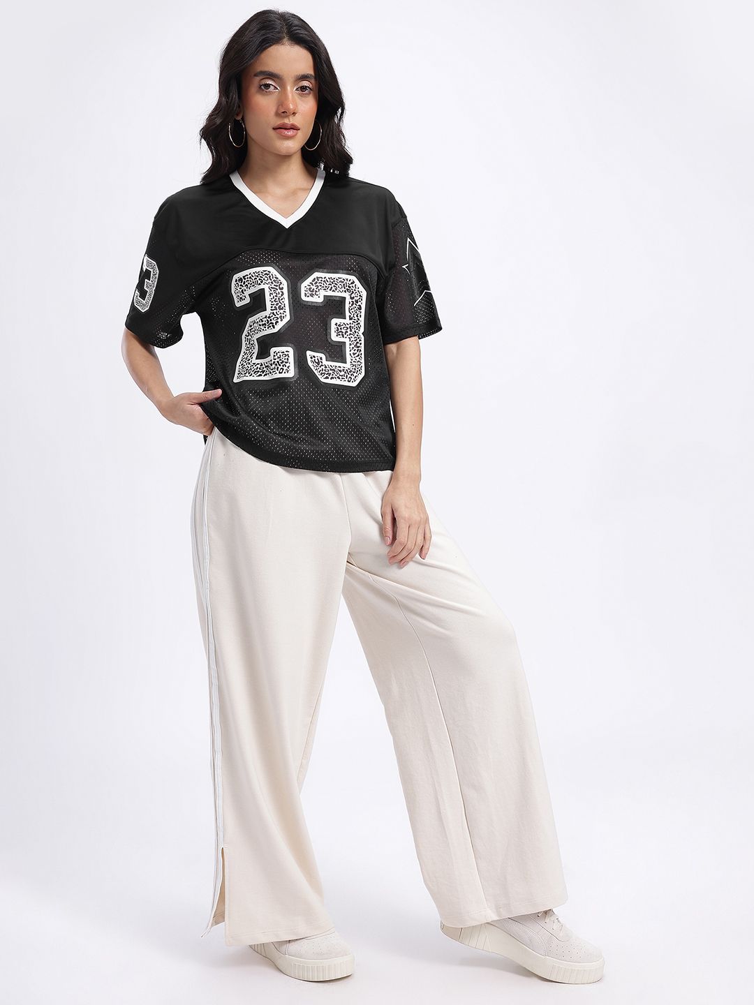 glitchez glitchez Placement Print Oversized T-shirt
