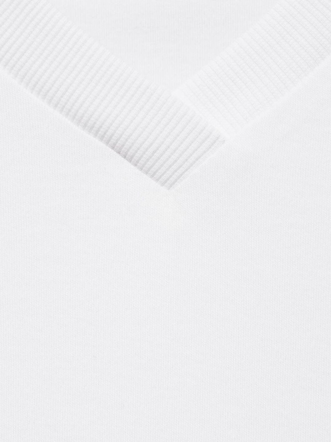 Solid V-Neck Pure Cotton Regular Fit T-shirt