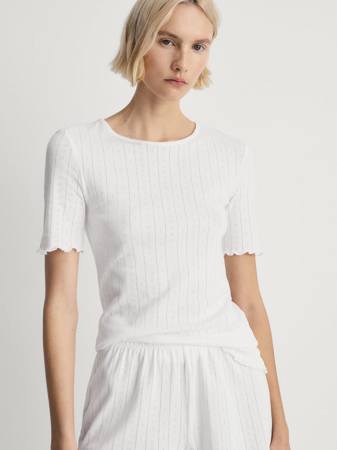 Self Design Pure Cotton Lounge T-shirt