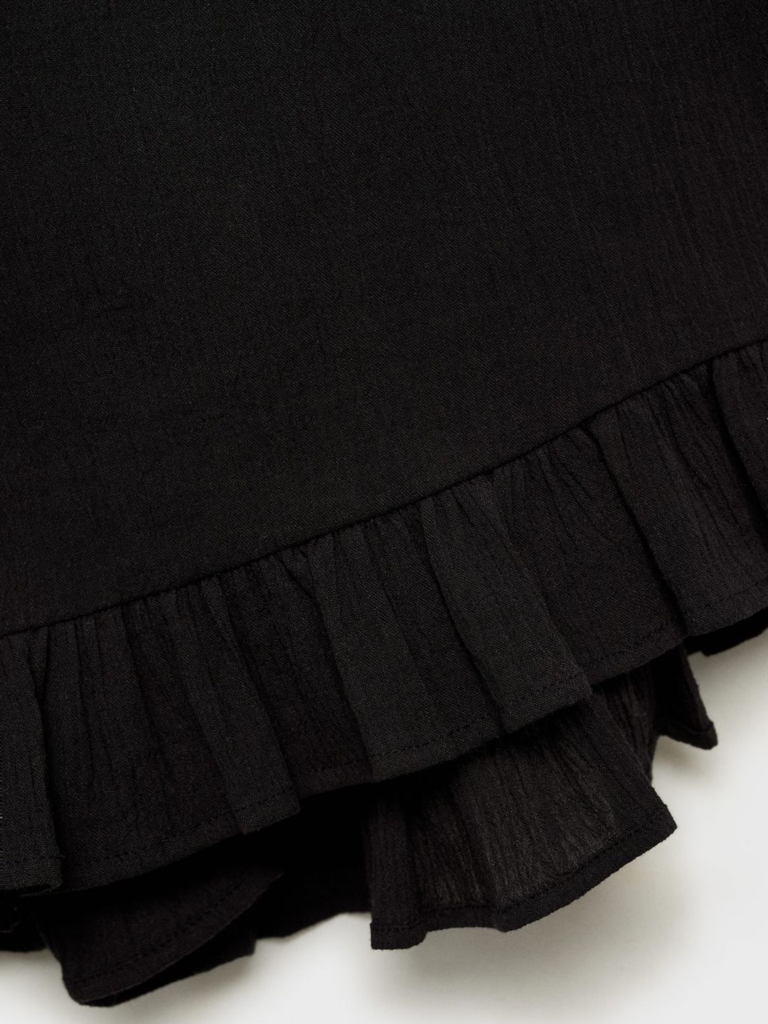 Beaded Embroidered Ruffled Pure Cotton Shorts