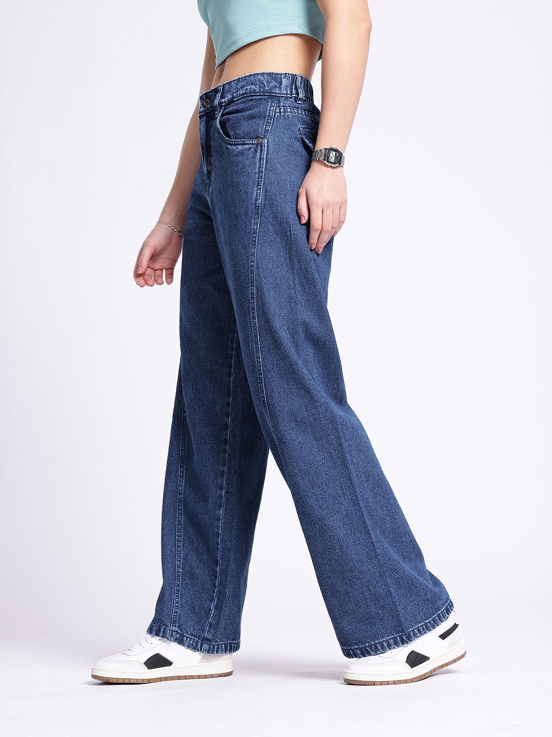 Buy glitchez Women Cool Vibe Wide Leg Jeans - Jeans for Women