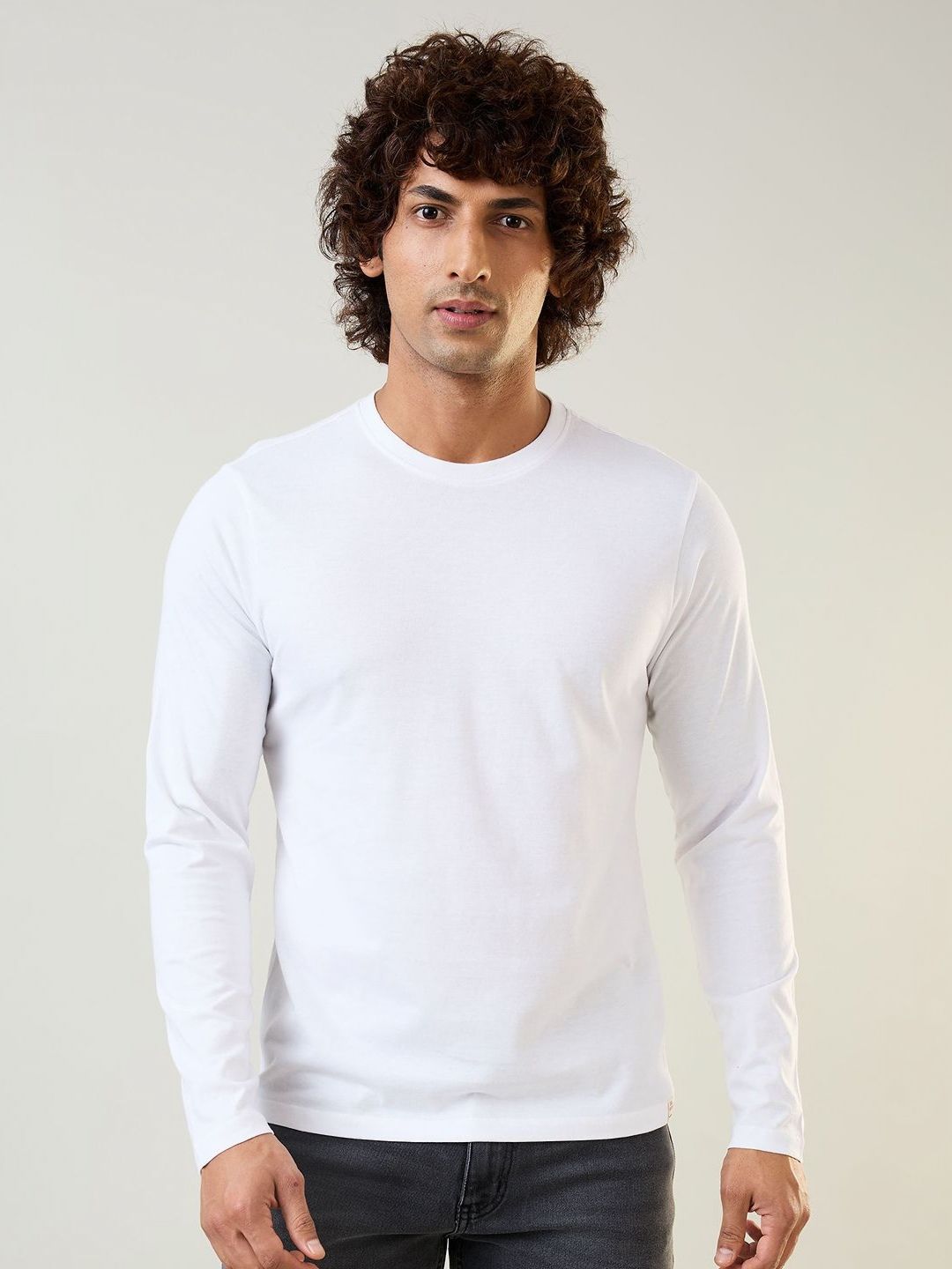 TIM PARIS Round Neck Pure Cotton T-shirt