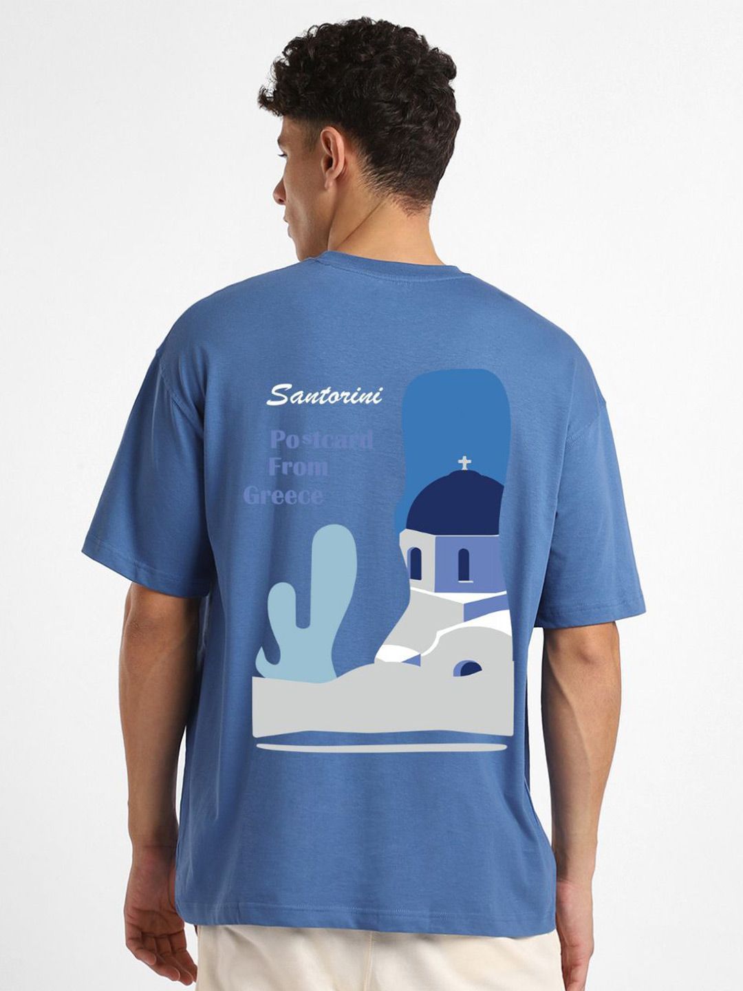 NOBERO Men Graphic Printed Oversized Cotton T-shirt