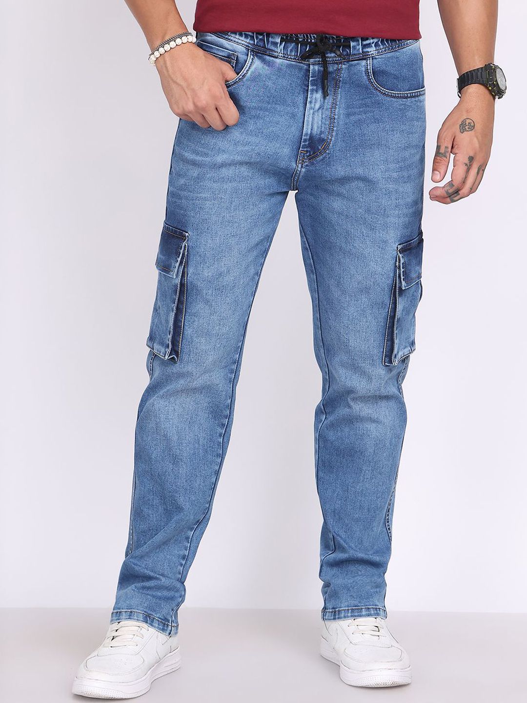 Rodamo Men Relaxed Fit Mid-Rise Jeans