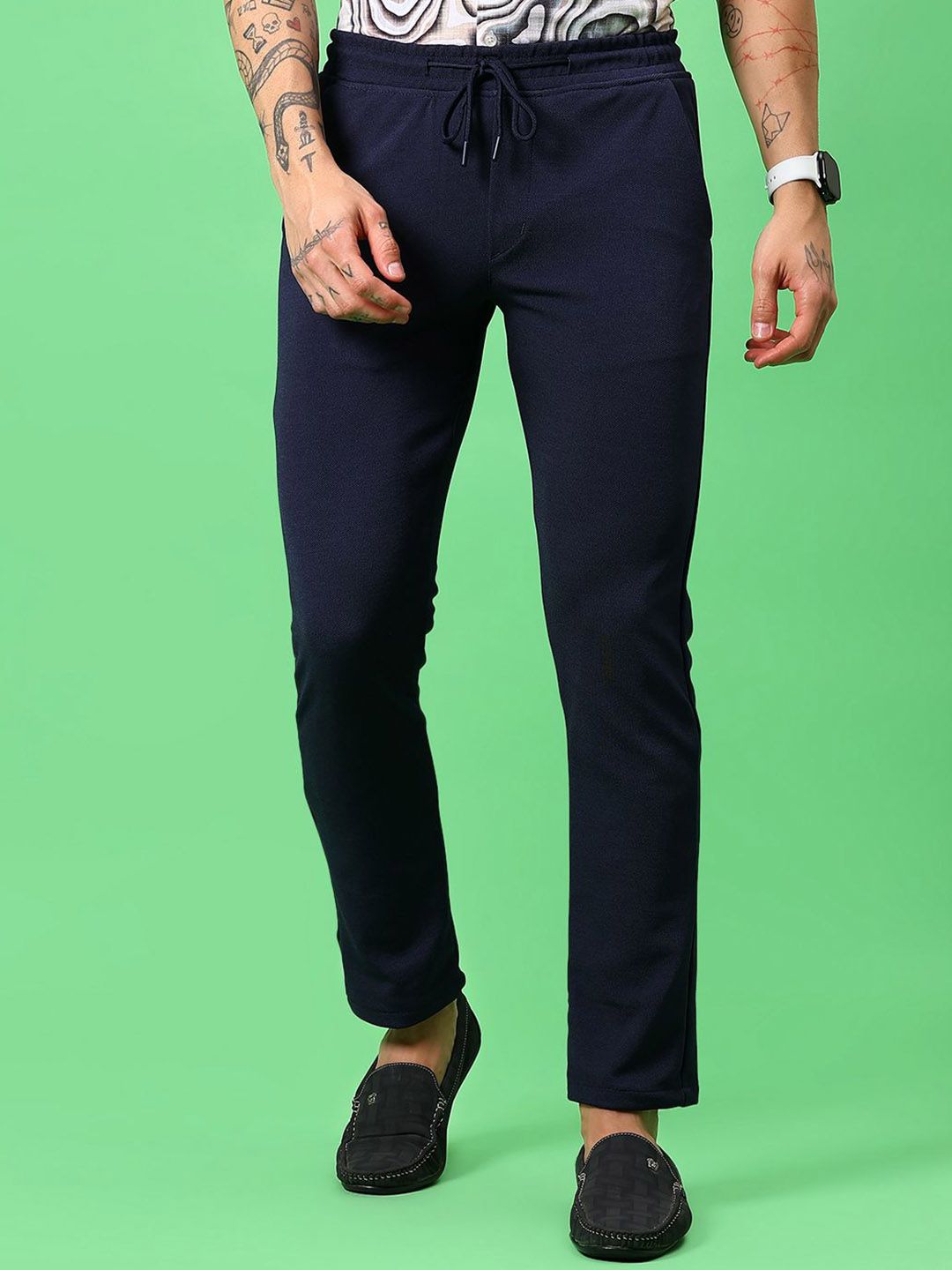 V-Mart Men Solid Casual Trousers